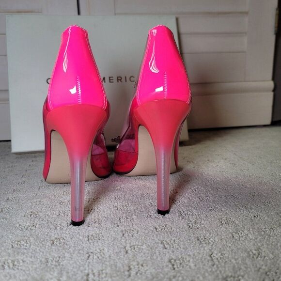 NIB Good American Cinder-F*cking-Rella Pump Heels - Hot Pink, Size 9 - Picture 9 of 13